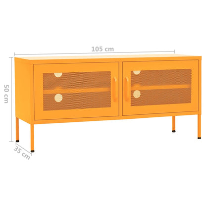 TV-Schrank Senfgelb 105x35x50 cm Stahl