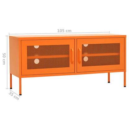 TV-Schrank Orange 105x35x50 cm Stahl