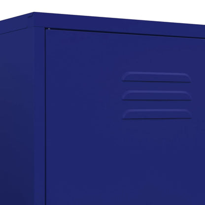 Kleiderschrank Marineblau 90x50x180 cm Stahl