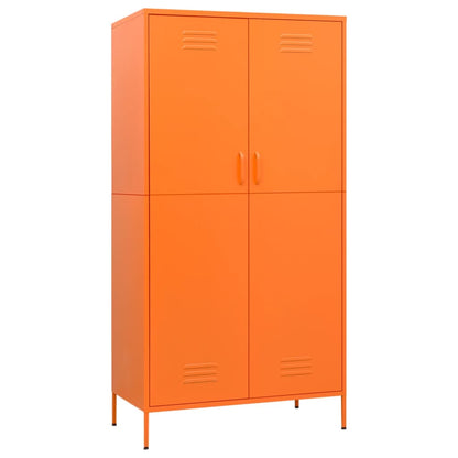 Kleiderschrank Orange 90x50x180 cm Stahl