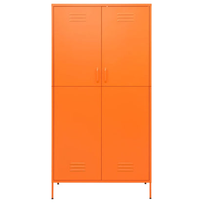 Kleiderschrank Orange 90x50x180 cm Stahl