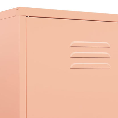 Kleiderschrank Rosa 90x50x180 cm Stahl