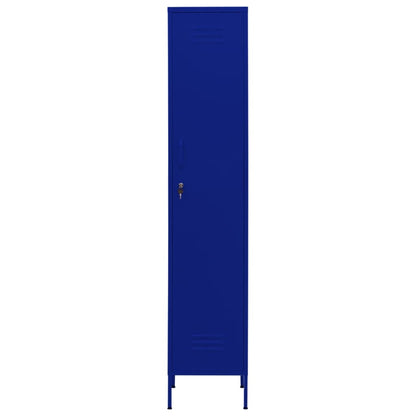 Schließfachschrank Marineblau 35x46x180 cm Stahl