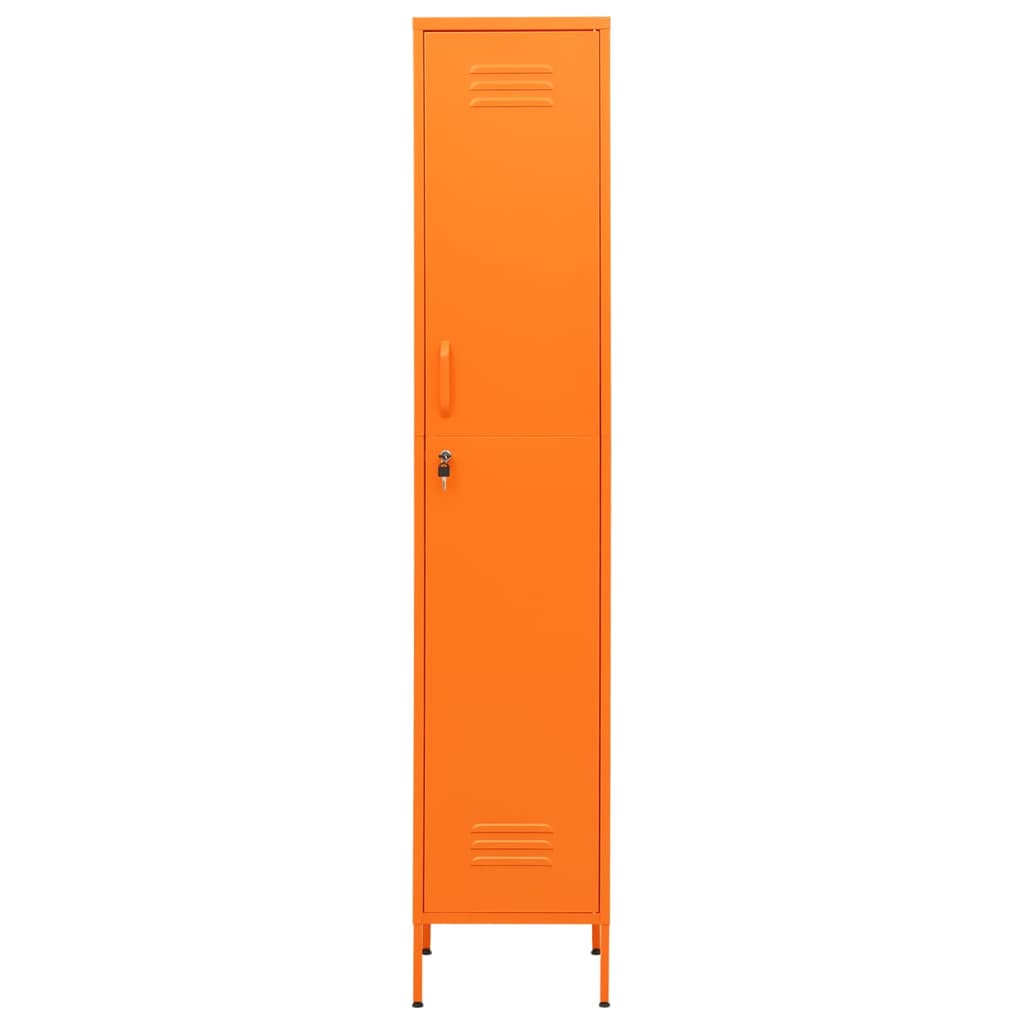 Schließfachschrank Orange 35x46x180 cm Stahl