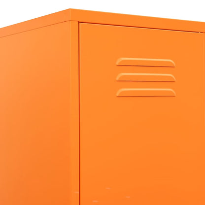 Schließfachschrank Orange 35x46x180 cm Stahl