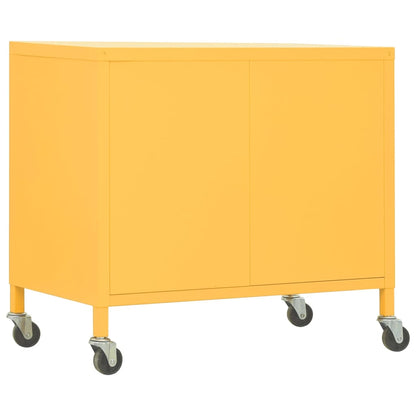 Lagerschrank Senfgelb 60x35x56 cm Stahl