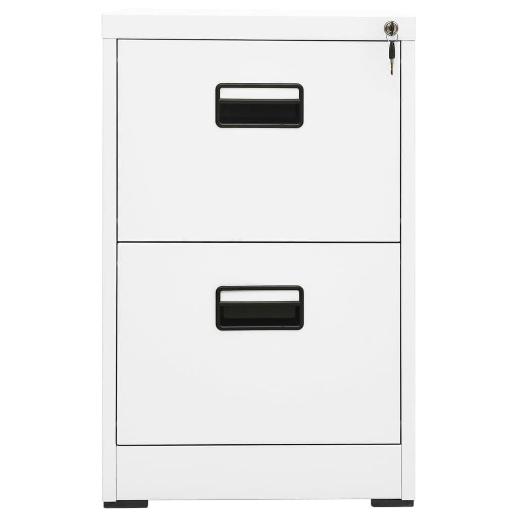 Aktenschrank Weiß 46x62x72,5 cm Stahl