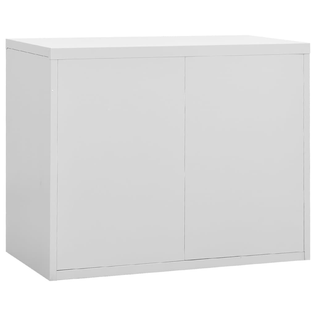 Aktenschrank Hellgrau 90x46x72,5 cm Stahl