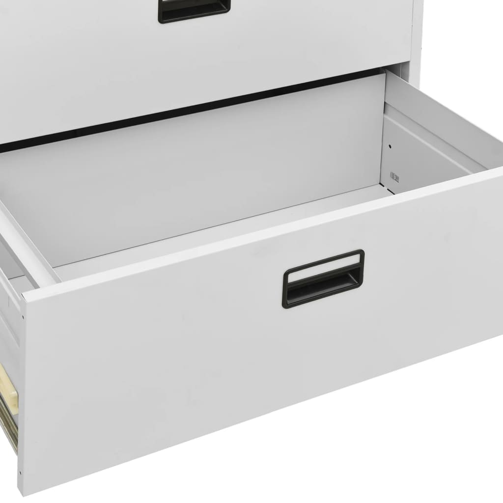 Aktenschrank Hellgrau 90x46x72,5 cm Stahl