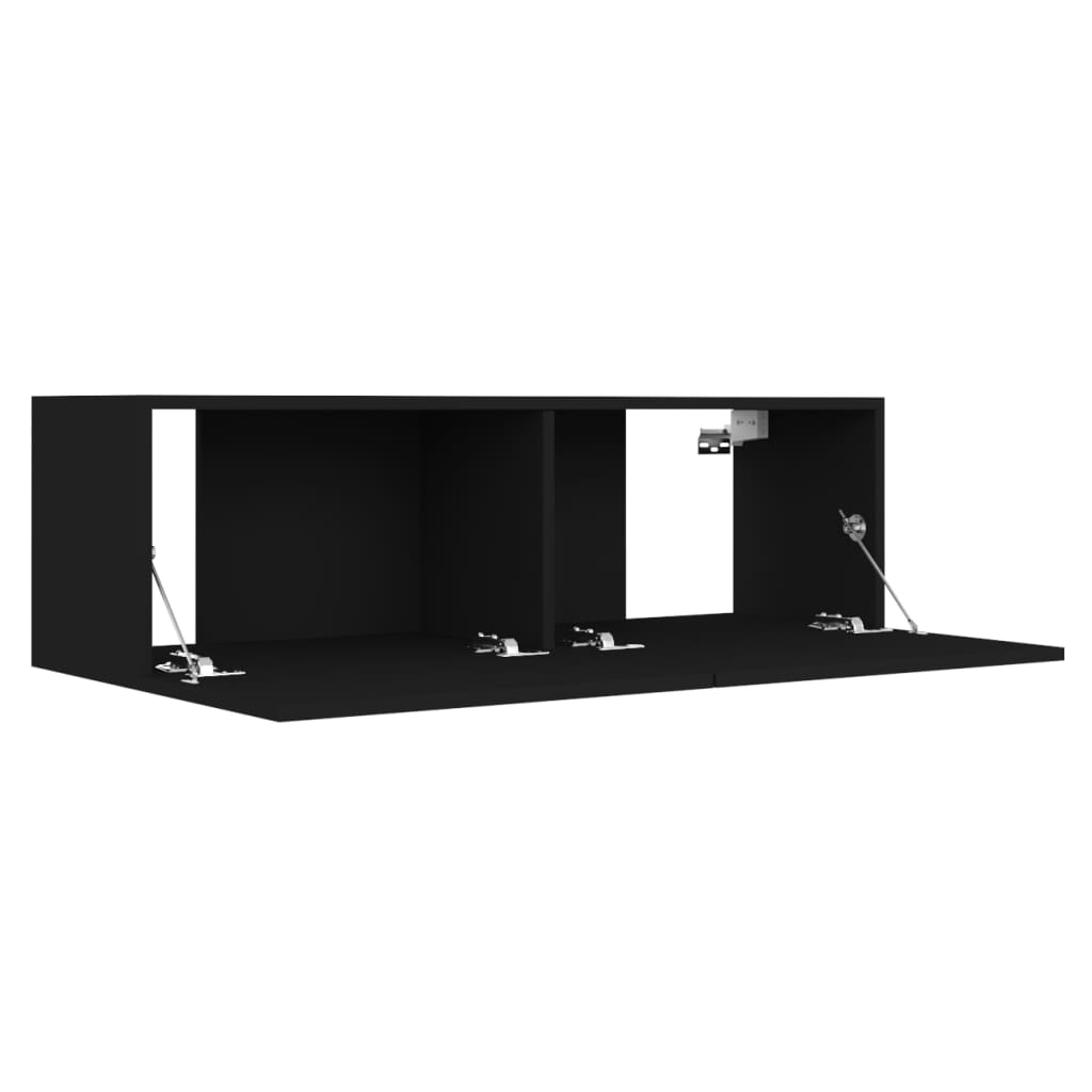 3-tlg. TV-Schrank-Set Schwarz Holzwerkstoff