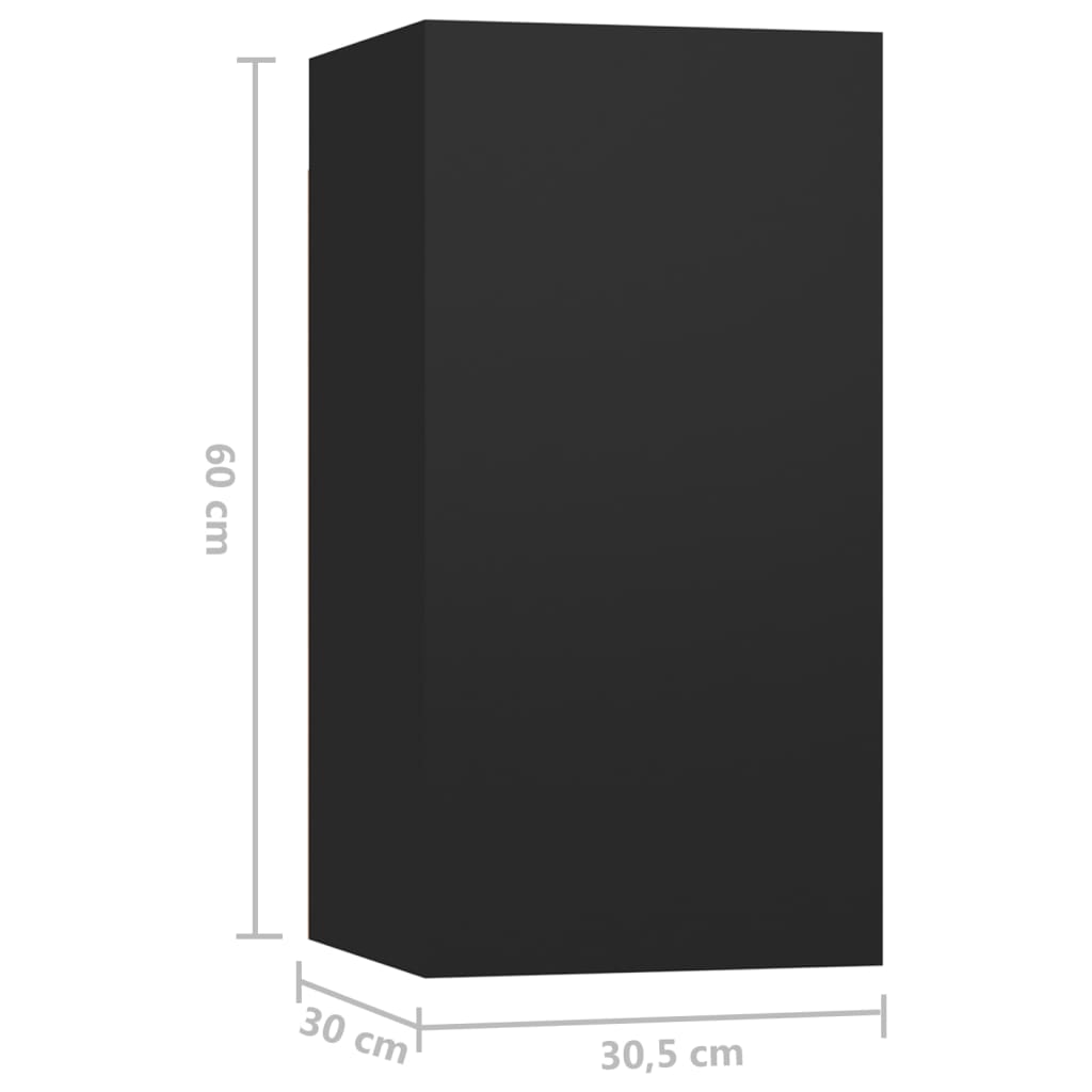 5-tlg. TV-Schrank-Set Schwarz Holzwerkstoff