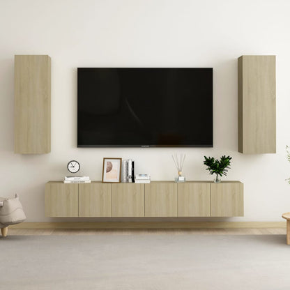 5-piece TV cabinet set Sonoma oak wood material