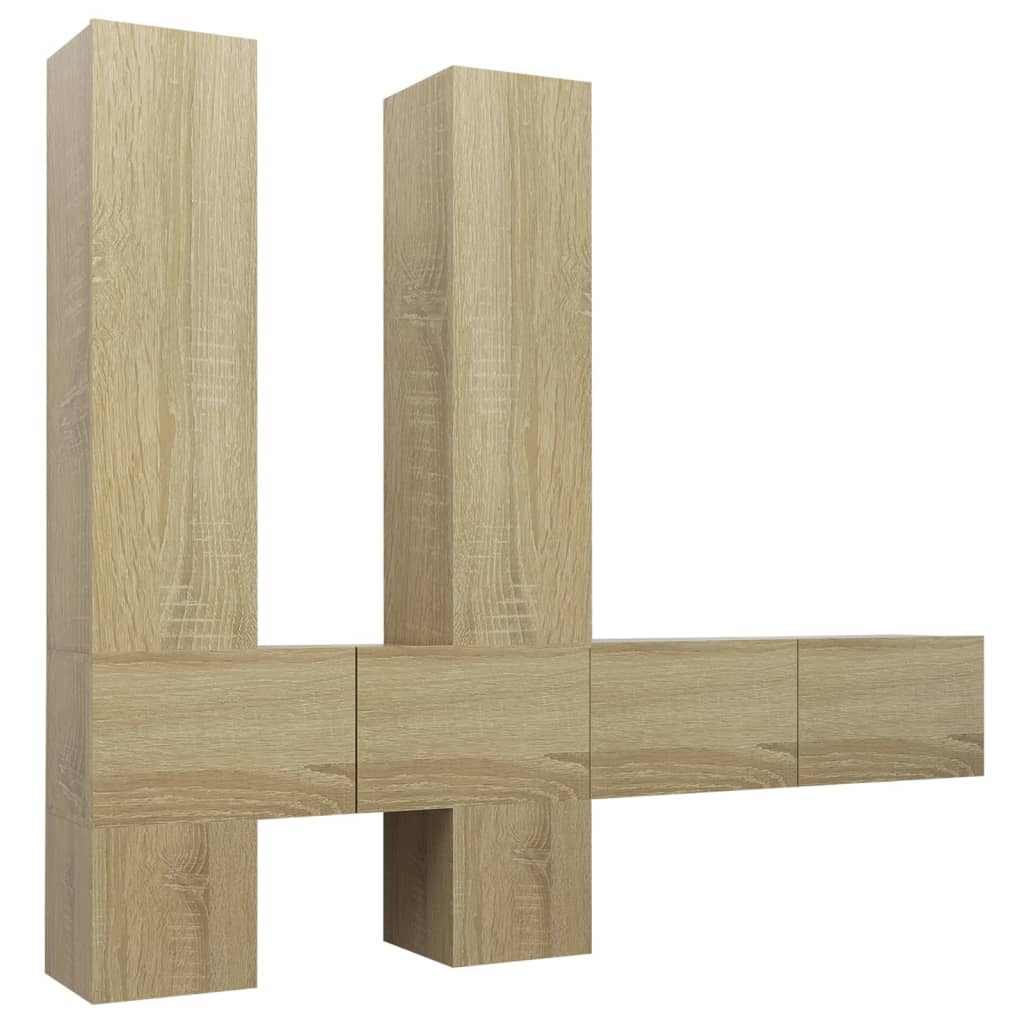 6-piece TV cabinet set Sonoma oak wood material