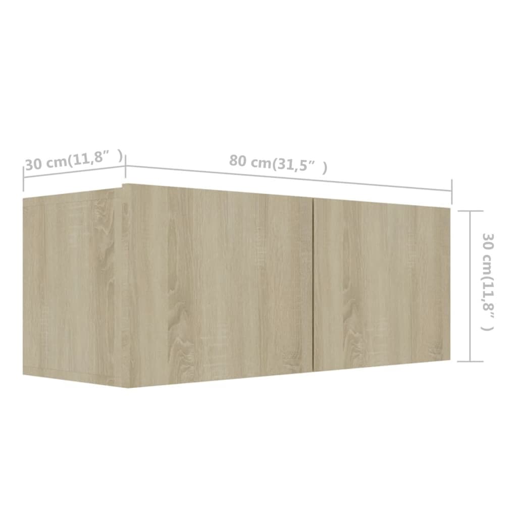 6-piece TV cabinet set Sonoma oak wood material