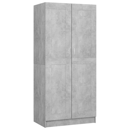 Kleiderschrank Betongrau 82,5x51,5x180 cm Holzwerkstoff