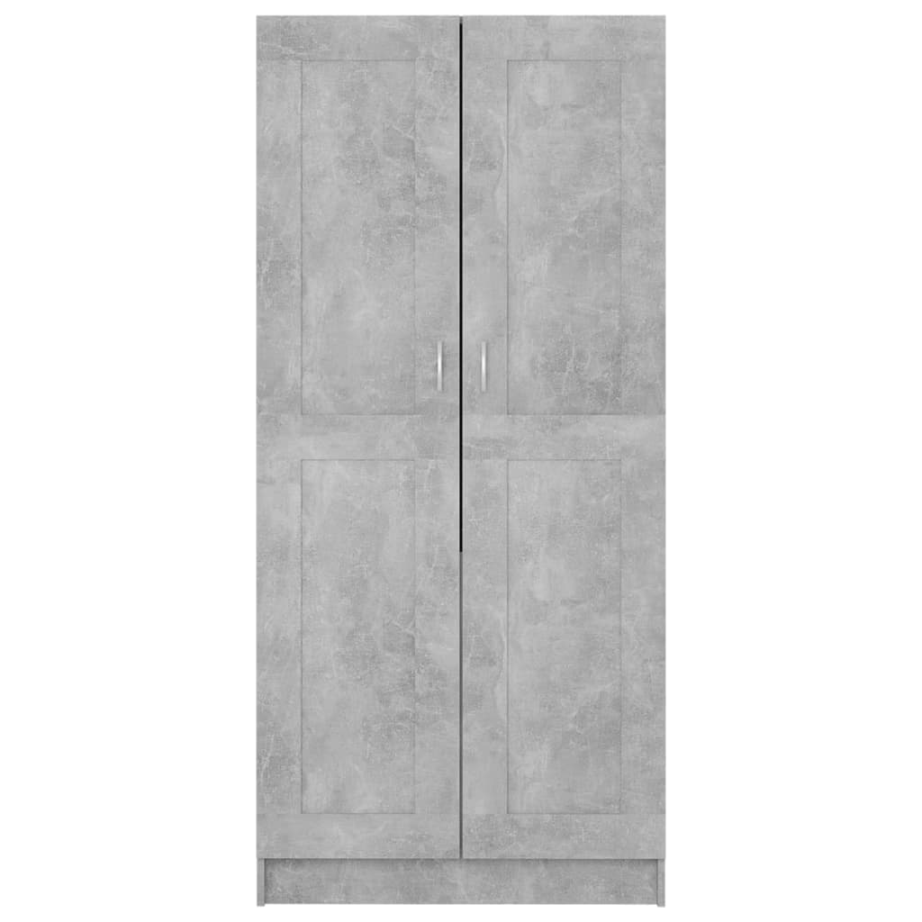 Kleiderschrank Betongrau 82,5x51,5x180 cm Holzwerkstoff