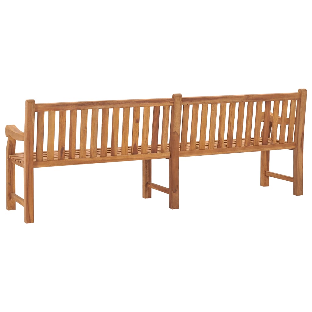 Gartenbank 228 cm Massivholz Teak