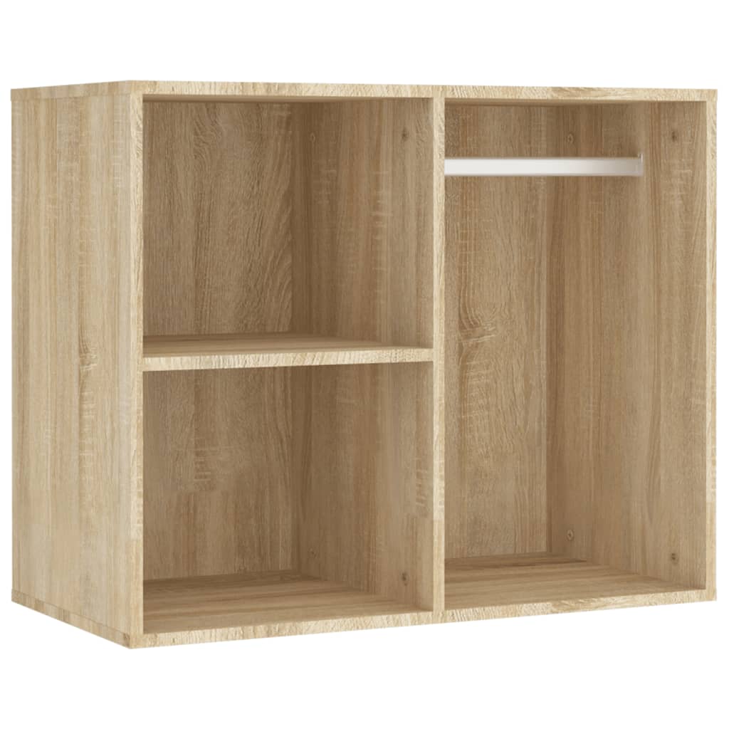 LED dressing table with 2 cabinets Sonoma oak wood material