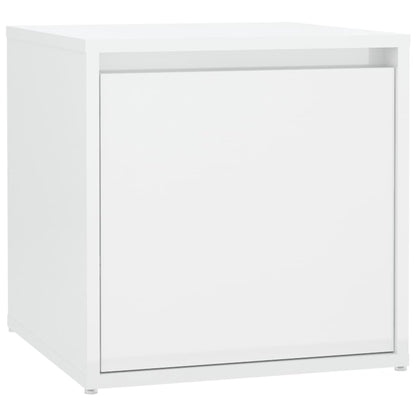 Hallway furniture set high gloss white wood material