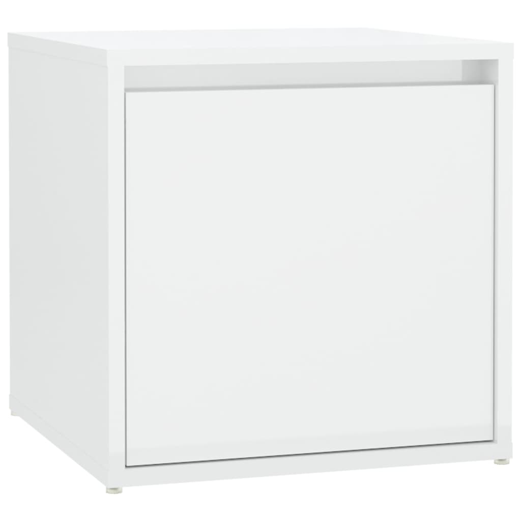 Hallway furniture set high gloss white wood material