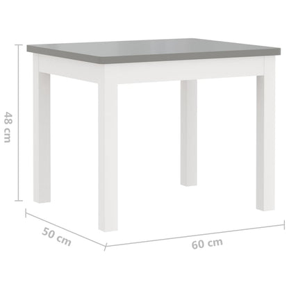 4-piece children's seating group white and grey MDF