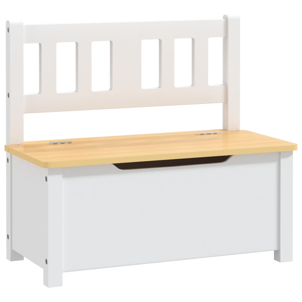 4-piece children's seating group white and beige MDF