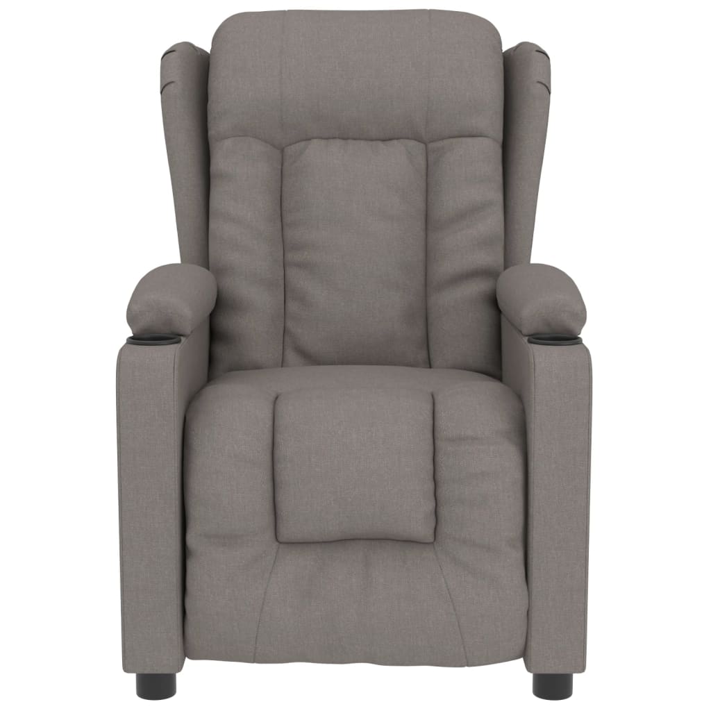 Massagesessel Taupe Stoff