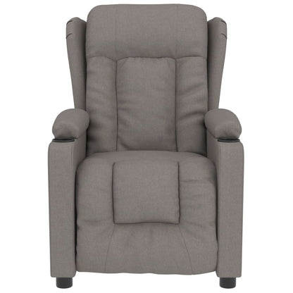 Massagesessel Taupe Stoff