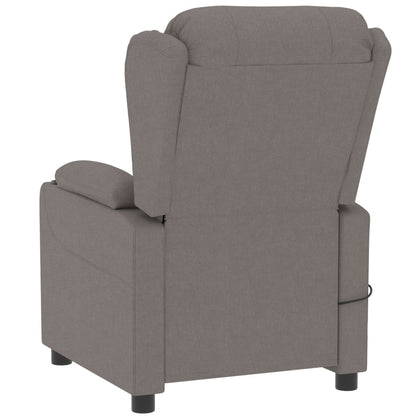 Massagesessel Taupe Stoff