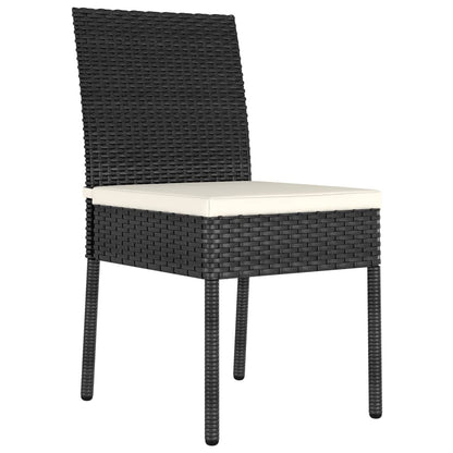 Garten-Essstühle 4 Stk. Poly Rattan Schwarz