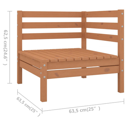 4-tlg. Garten-Lounge-Set Massivholz Kiefer Honigbraun