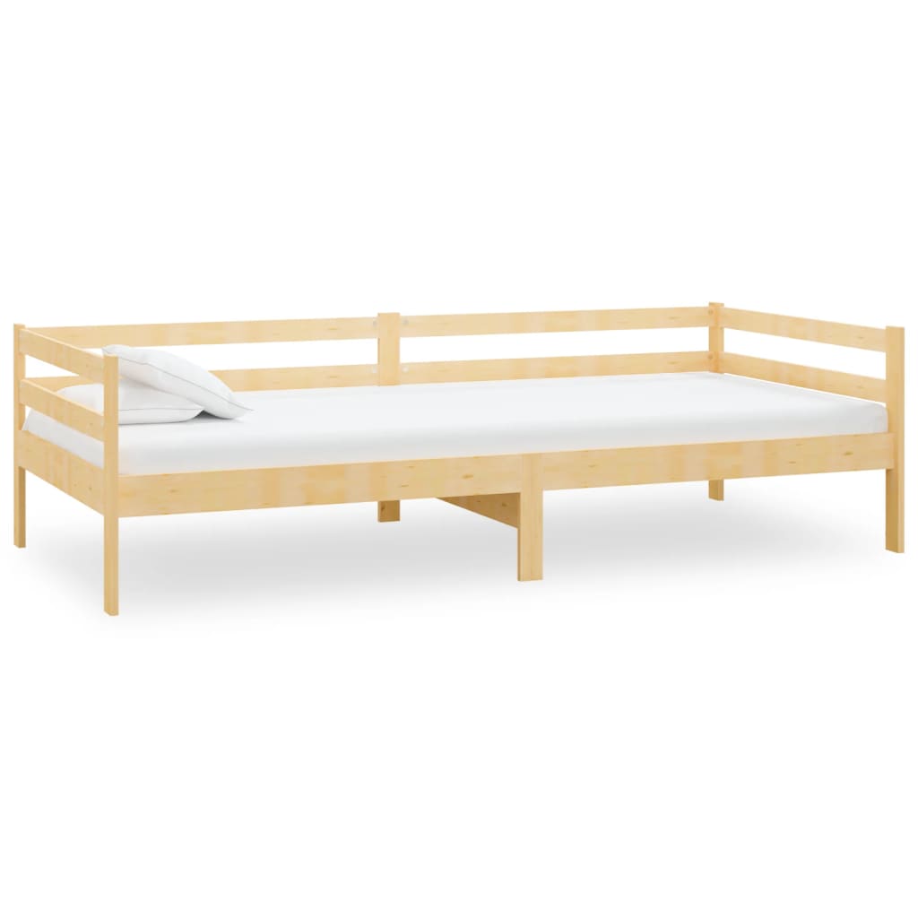 Day bed with mattress 90x200 cm solid pine wood