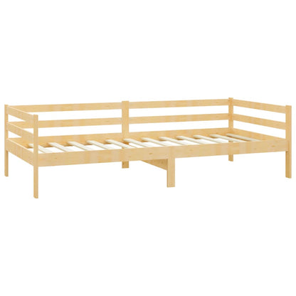 Day bed with mattress 90x200 cm solid pine wood