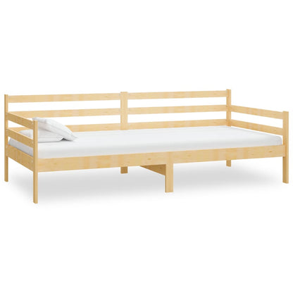 Day bed with mattress 90x200 cm solid pine wood