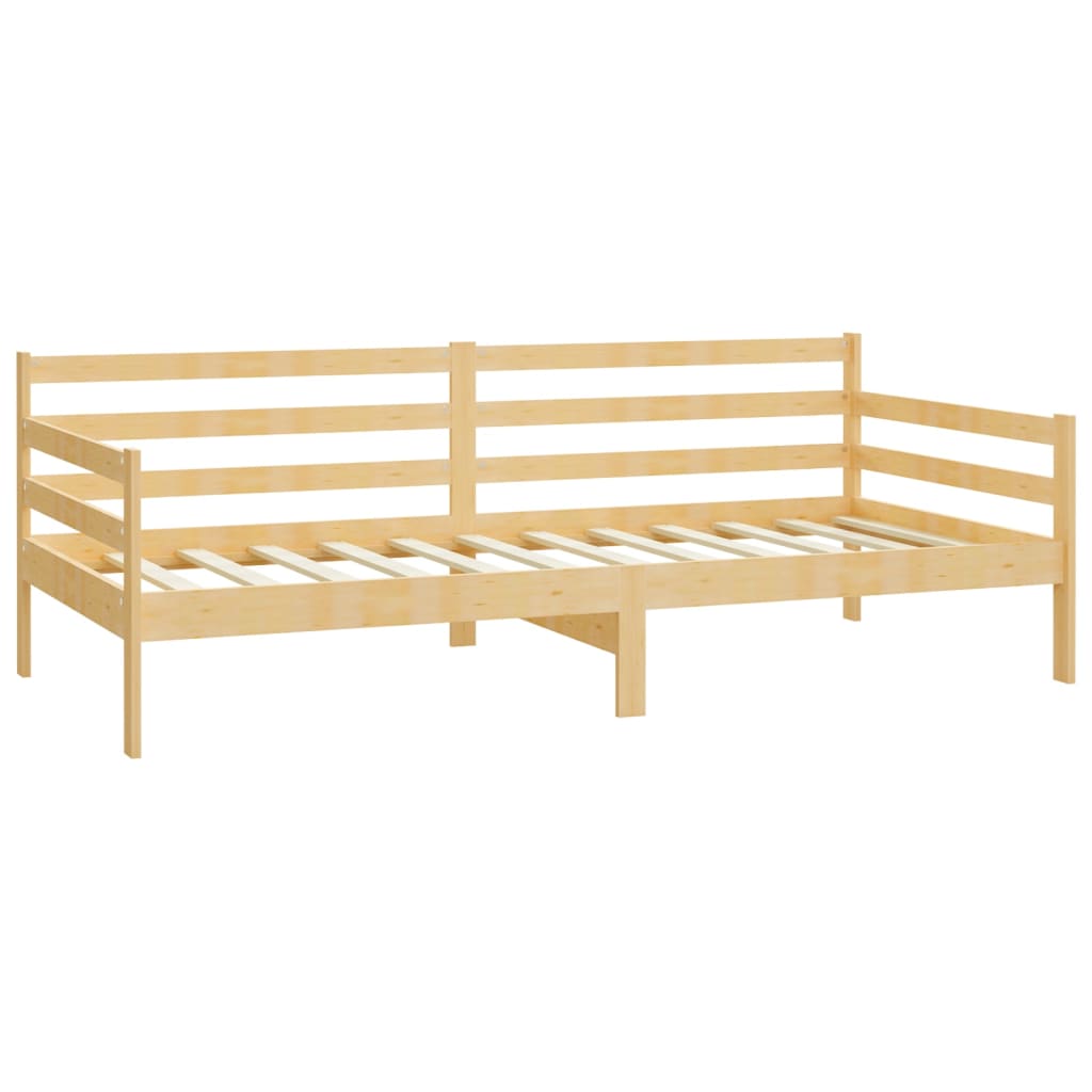 Day bed with mattress 90x200 cm solid pine wood