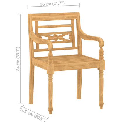 4-tlg. Garten-Lounge-Set Massivholz Teak