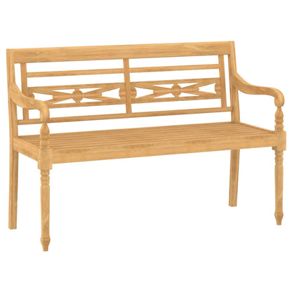 4-tlg. Garten-Lounge-Set mit Kissen Massivholz Teak