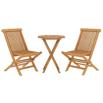 3-piece garden dining set solid teak