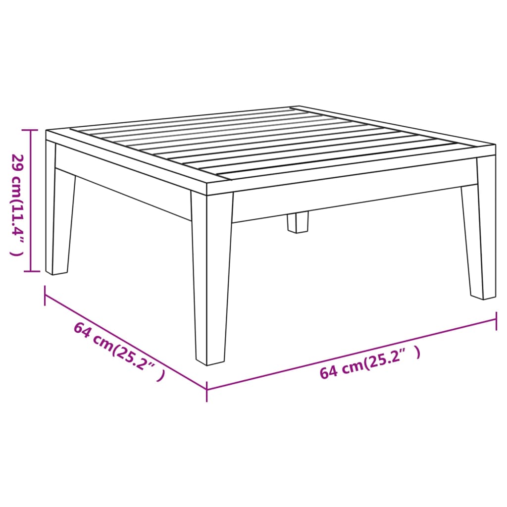 5-tlg. Garten-Lounge-Set mit Cremeweißen Kissen Akazienholz