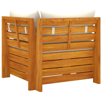 Vrtna garnitura za 2 sjedala s jastucima od punog bagremovog drveta