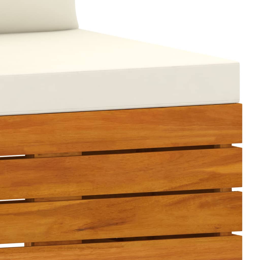 Vrtna garnitura za 2 sjedala s jastucima od punog bagremovog drveta