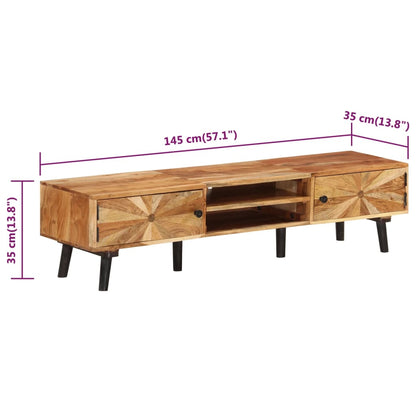 TV-Schrank 145x35x35 cm Akazie Massivholz