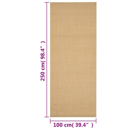 Teppich Natur Sisal 100x250 cm