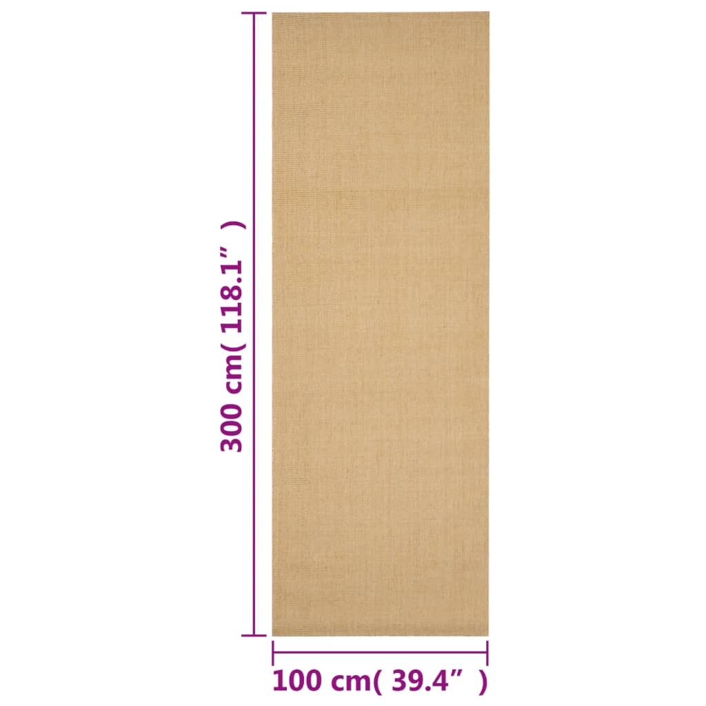 Teppich Natur Sisal 100x300 cm