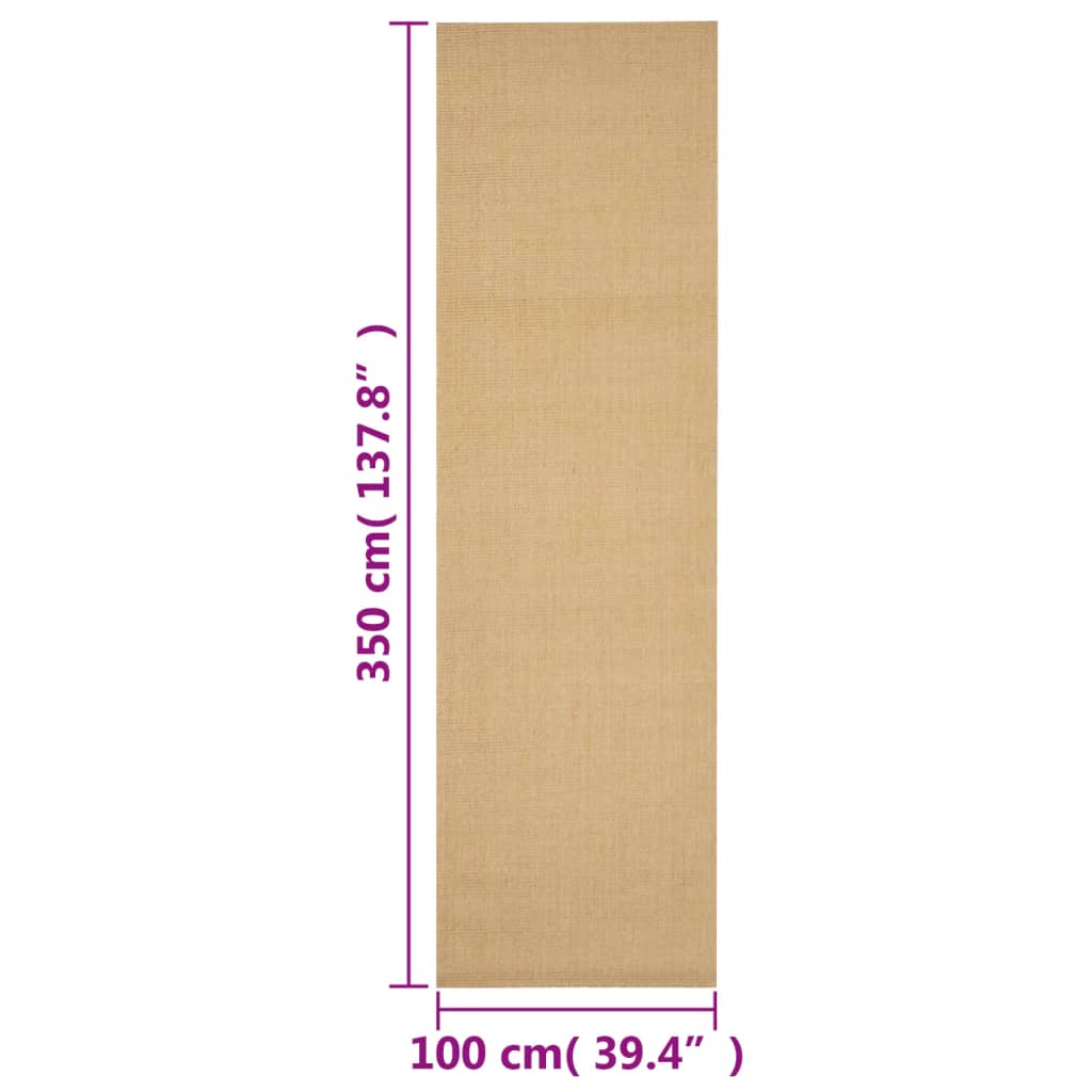 Teppich Natur Sisal 100x350 cm