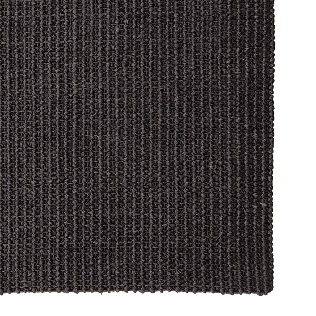 Teppich Natur Sisal 66x350 cm Schwarz