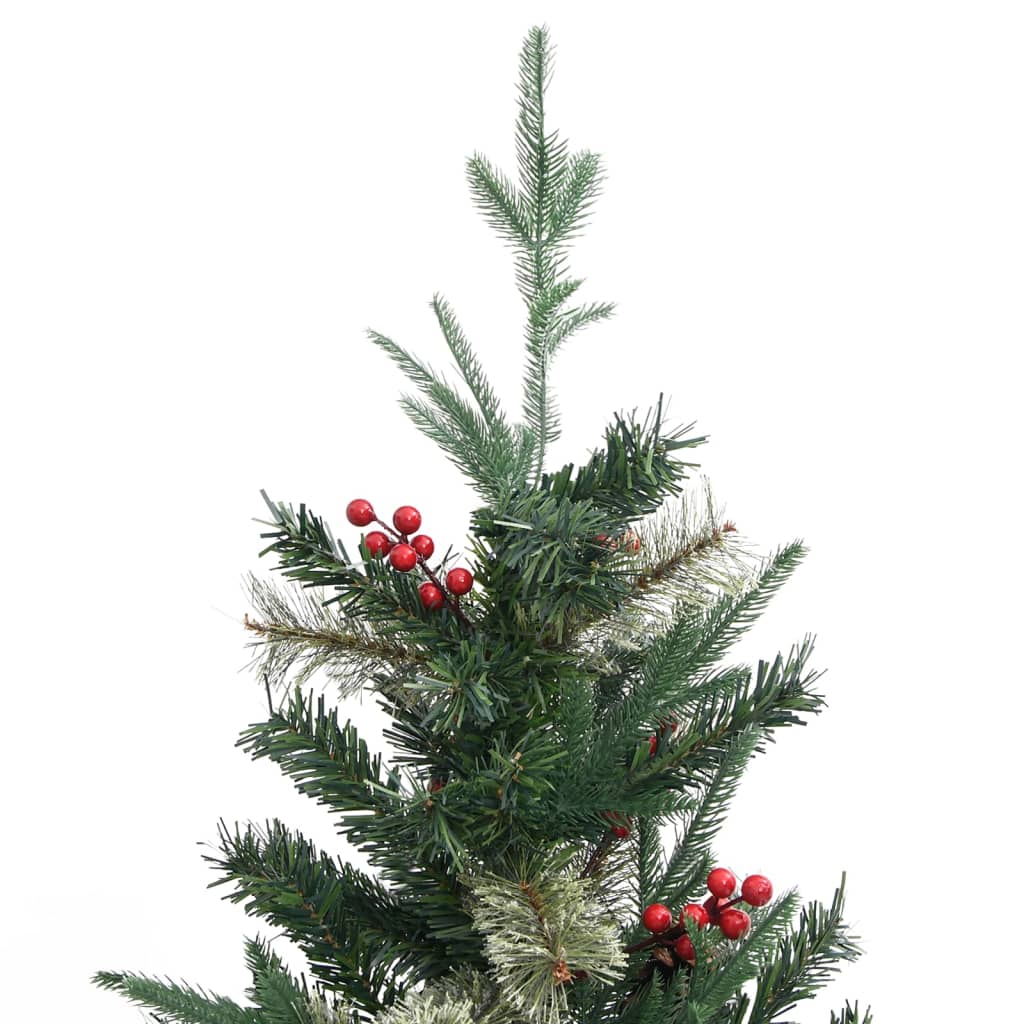 Weihnachtsbaum mit Zapfen Grün 195 cm PVC & PE