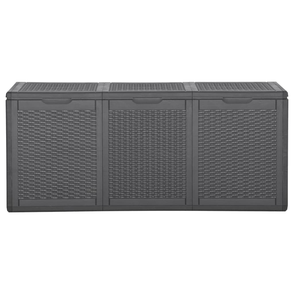 Garten-Aufbewahrungsbox 270 L Schwarz PP Rattan