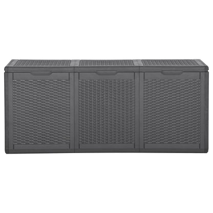 Garten-Aufbewahrungsbox 270 L Schwarz PP Rattan