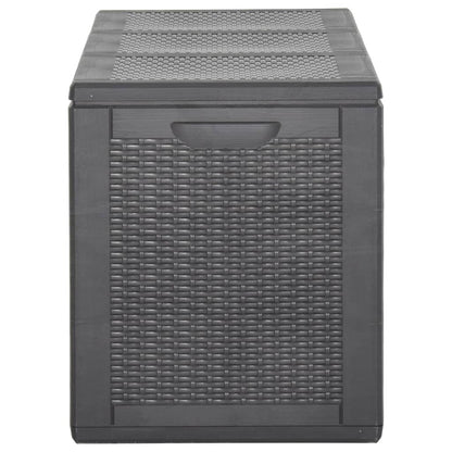 Garten-Aufbewahrungsbox 270 L Schwarz PP Rattan